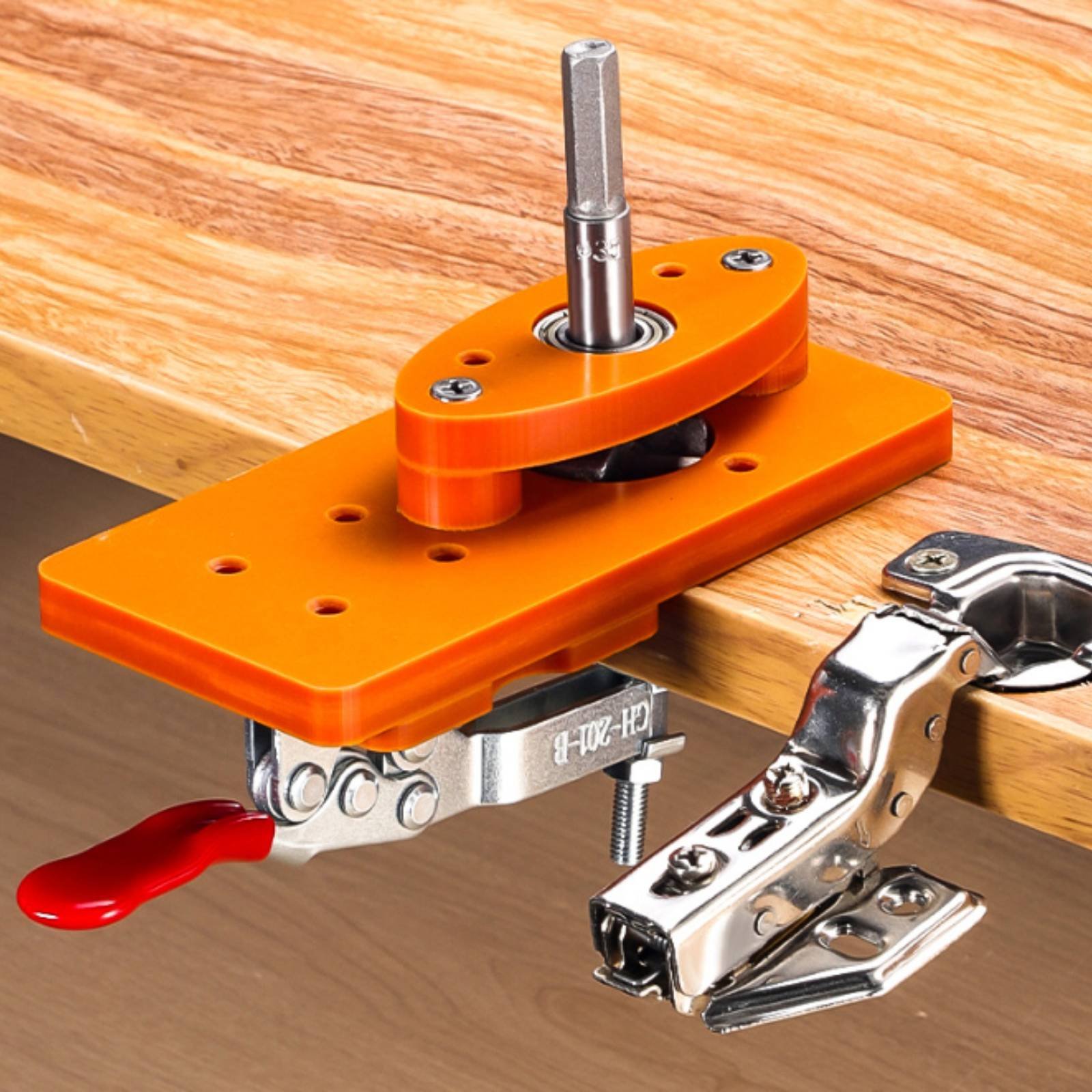 Woodworking Veneer Cutter - 35mm Hinge Drilling Jig Long-Lasting Door