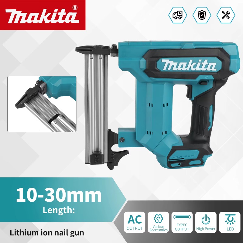 Woodworking Nail Gun - Makita Cordless 18V Lithium-Ion 100-Nail Capacity