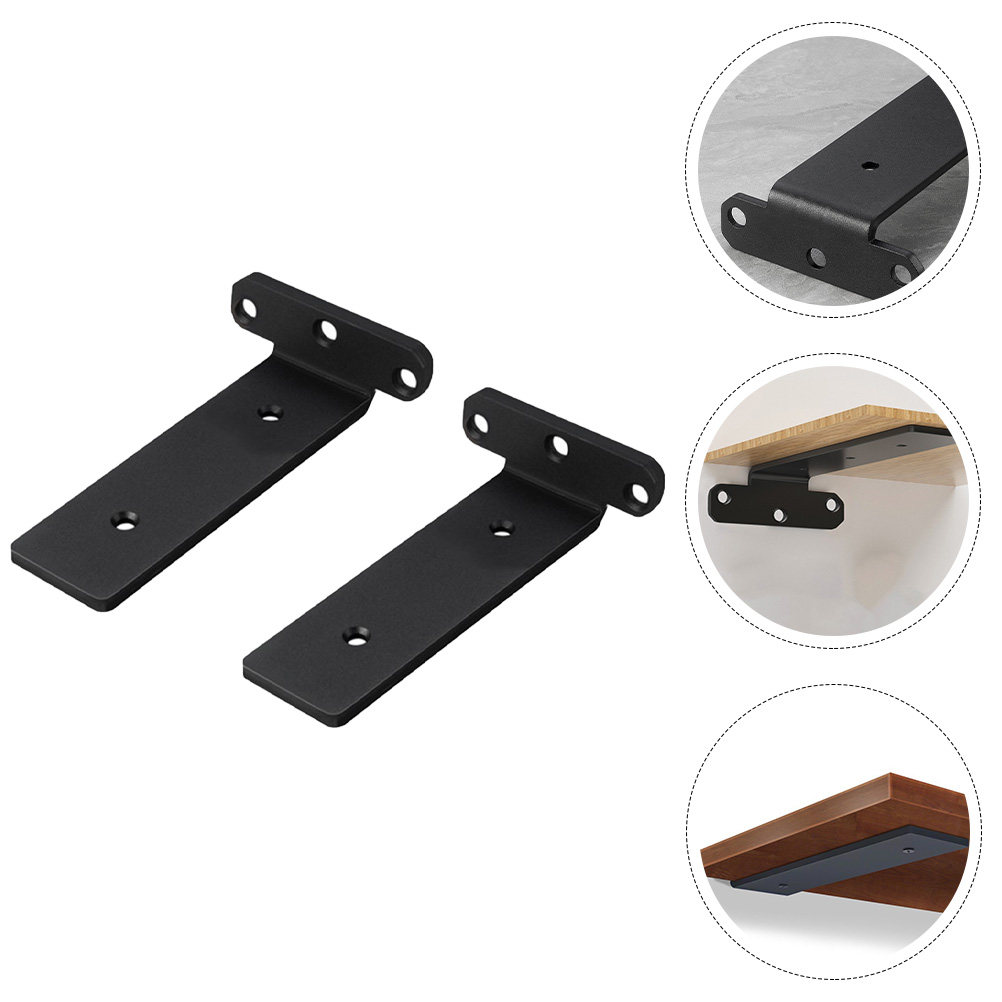 Woodworking Workshop Design - 2Pcs Steel Floating Shelf Brackets Hidden