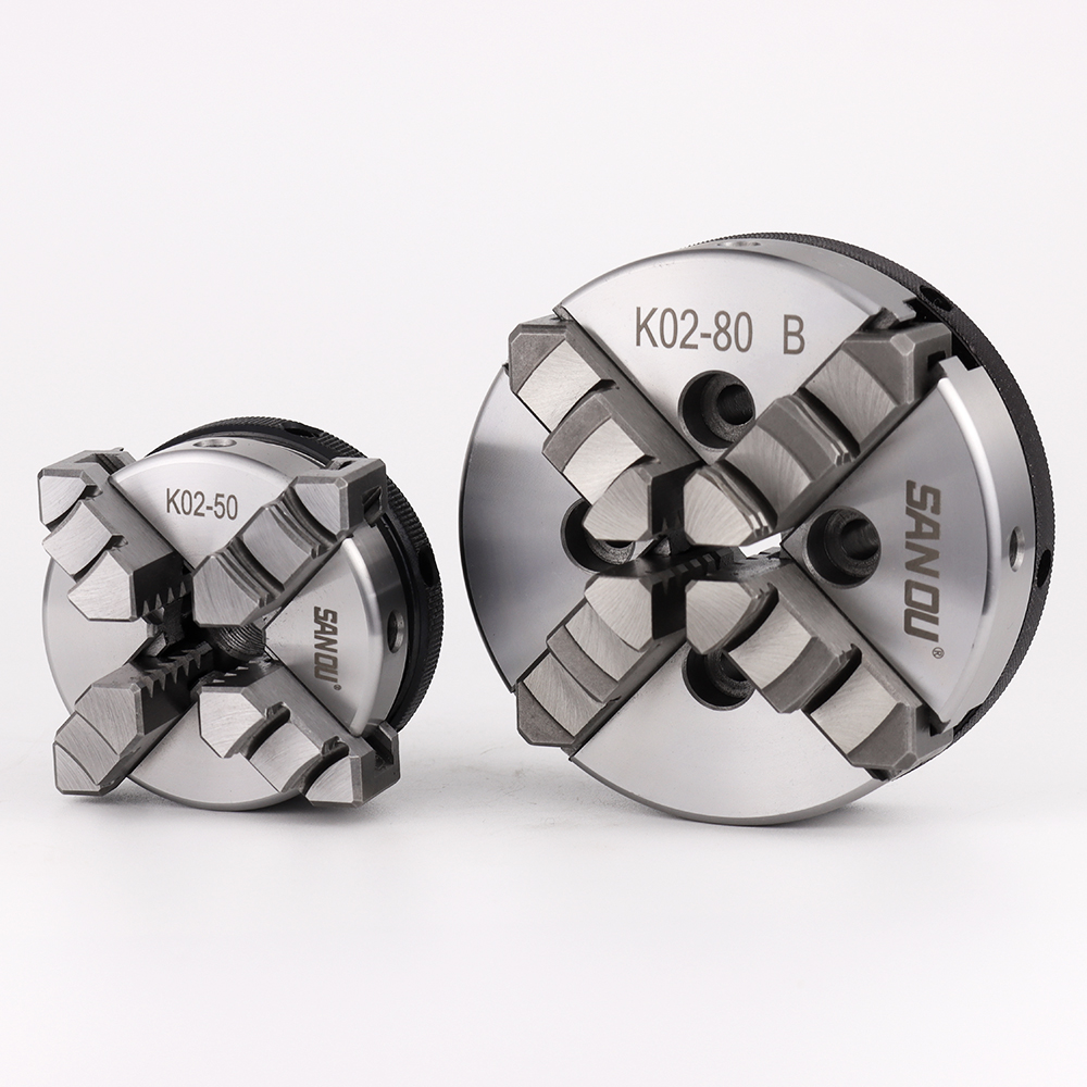 Woodworking Lathe Chuck - K02-50/63/80/100 4 Jaw Self-Centering 50/63/80/100mm(1.94/2.48/3.15/3.94ft) Manual