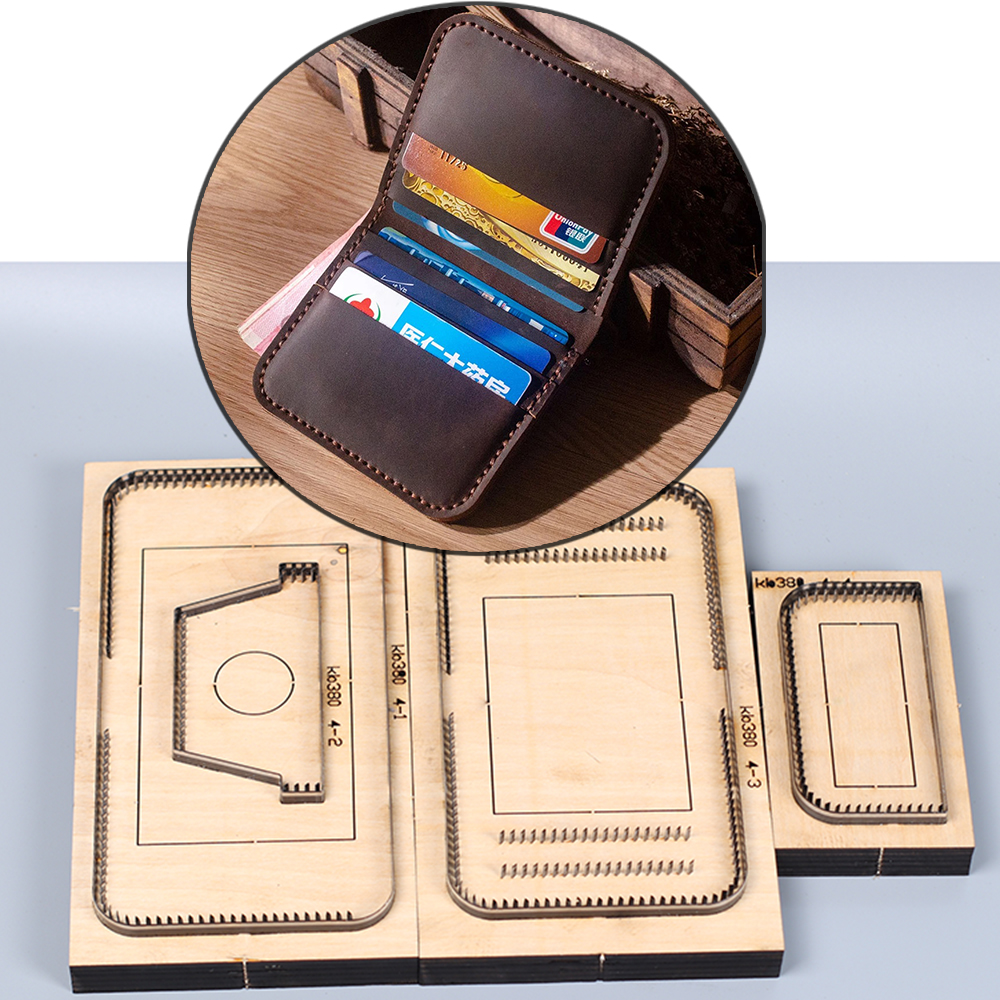 Woodworking Veneer Cutter - 9.5x10cm folded wallet cardholder leather craft