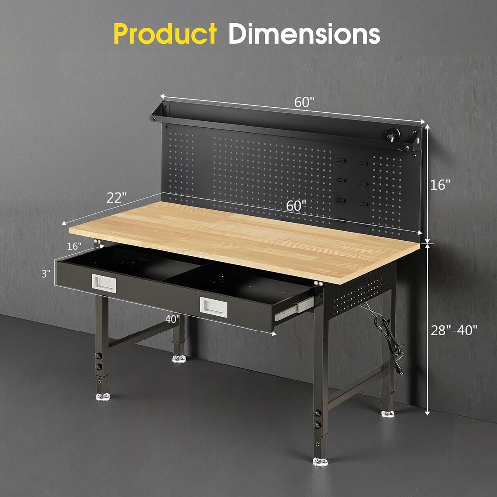 60 Adjustable Workbench with D – Woodworking Work Table recenzja i cena