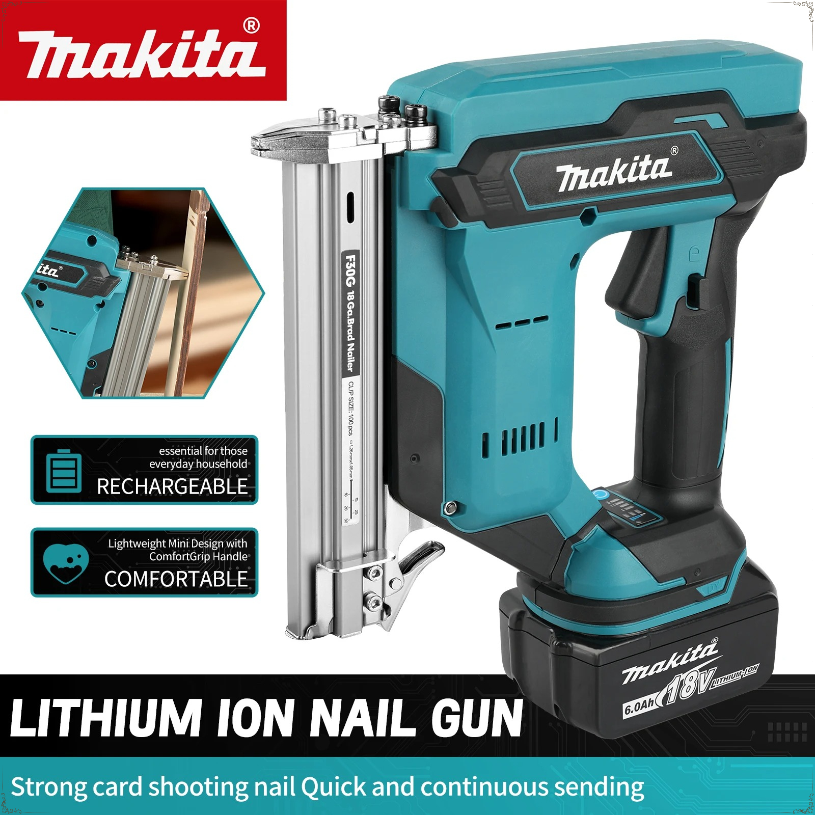 Makita Lithium-Ion Nail Gun:18 – Woodworking Nail Gun recenzja i cena