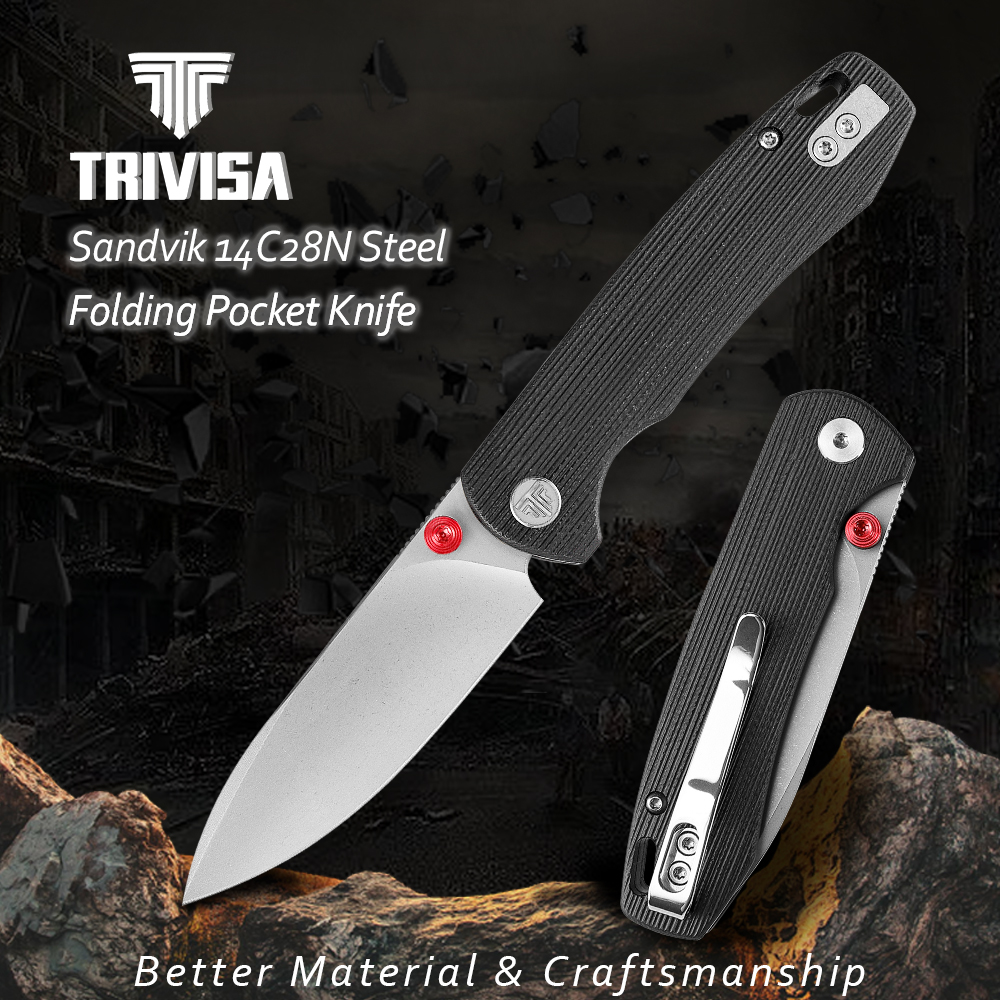 TRIVISA Folding Knife for Men, – Woodworking Gifts For Men recenzja i cena
