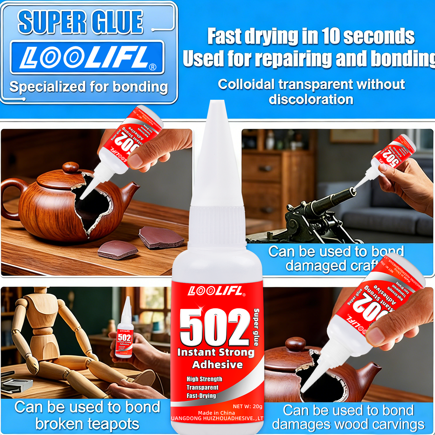 5-10pcs 502 Super Glue Instant – Woodworking Quick Glue recenzja i cena