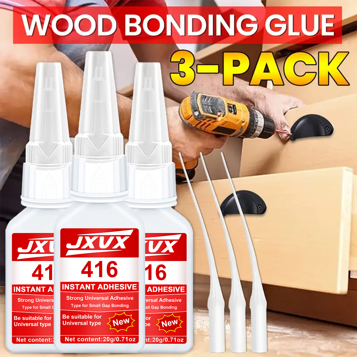 JXVX Accelerated Drying 416 Su – Woodworking Quick Glue recenzja i cena