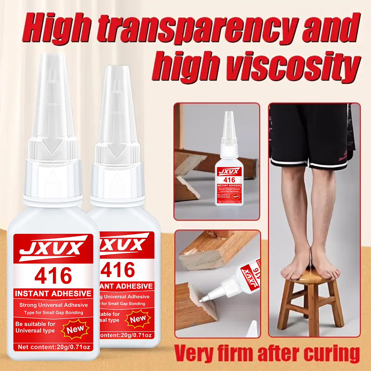 JXVX Accelerated Drying 416 Su – Woodworking Quick Glue recenzja i cena