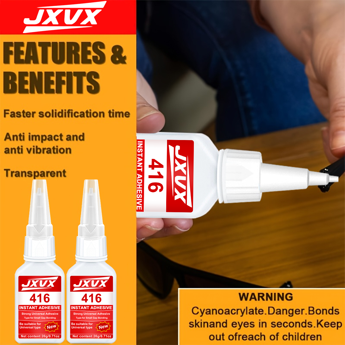 JXVX Accelerated Drying 416 Su – Woodworking Quick Glue recenzja i cena