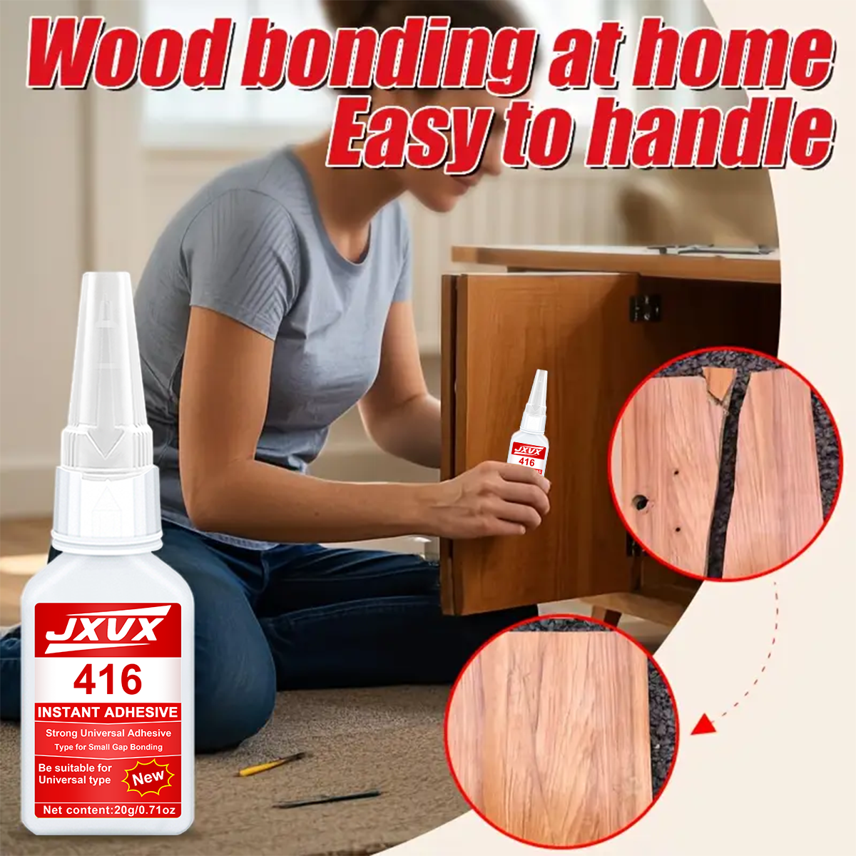 JXVX Accelerated Drying 416 Su – Woodworking Quick Glue recenzja i cena