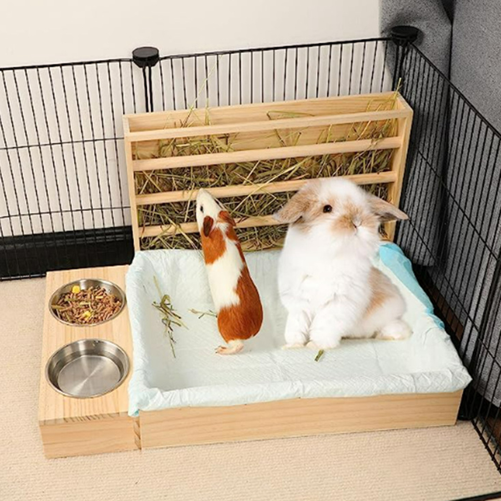 Wooden Rabbit Hay Feeder with  – Woodworking Rabbet recenzja i cena
