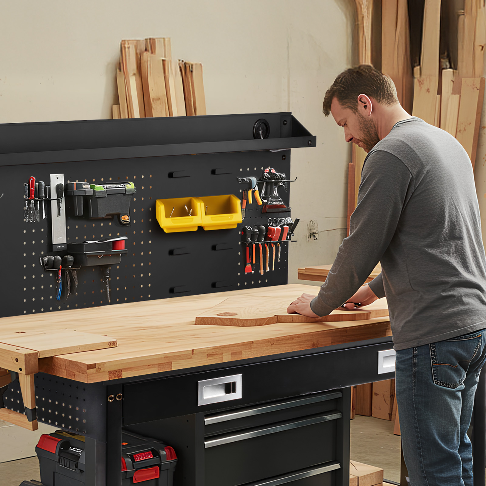 MUWOOD 60x22“ Workbench with D – Woodworking Work Table recenzja i cena