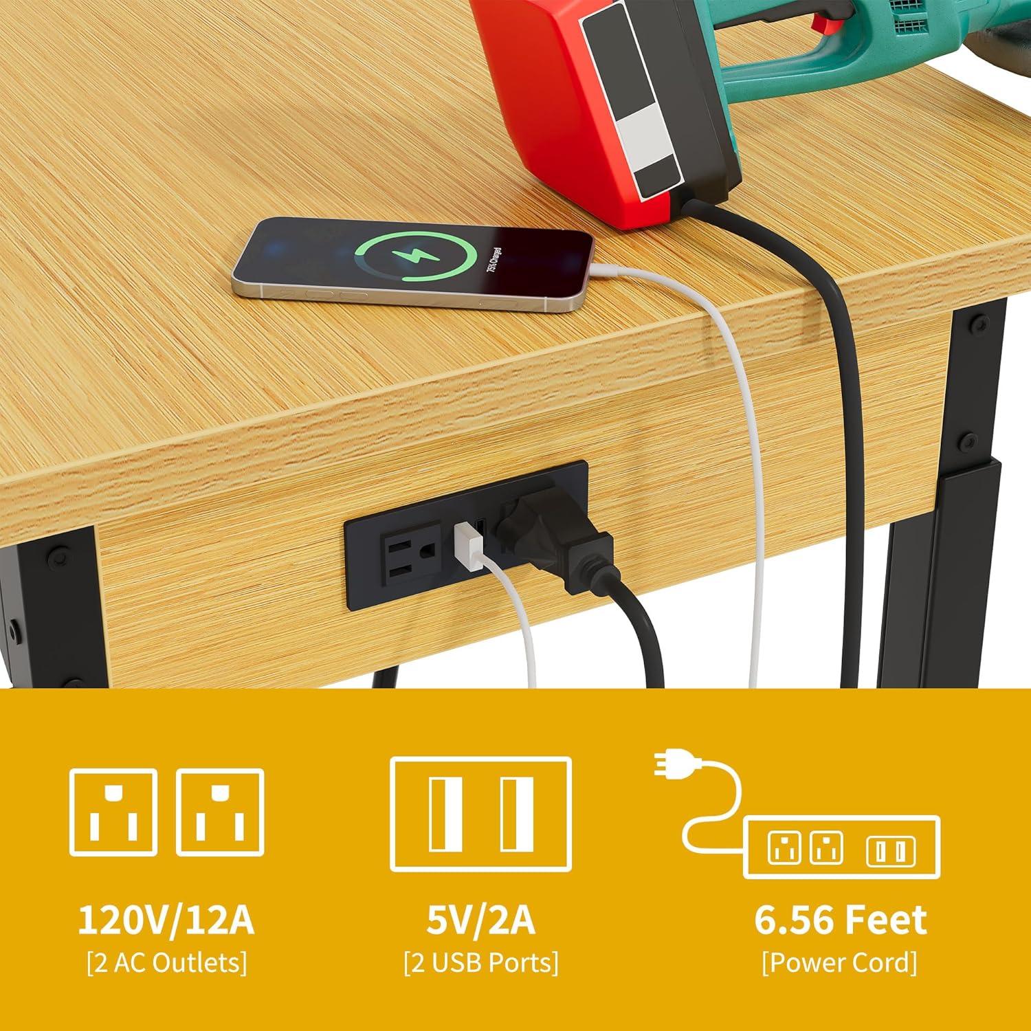Work Bench With Wheels Pegboar – Woodworking Work Table recenzja i cena