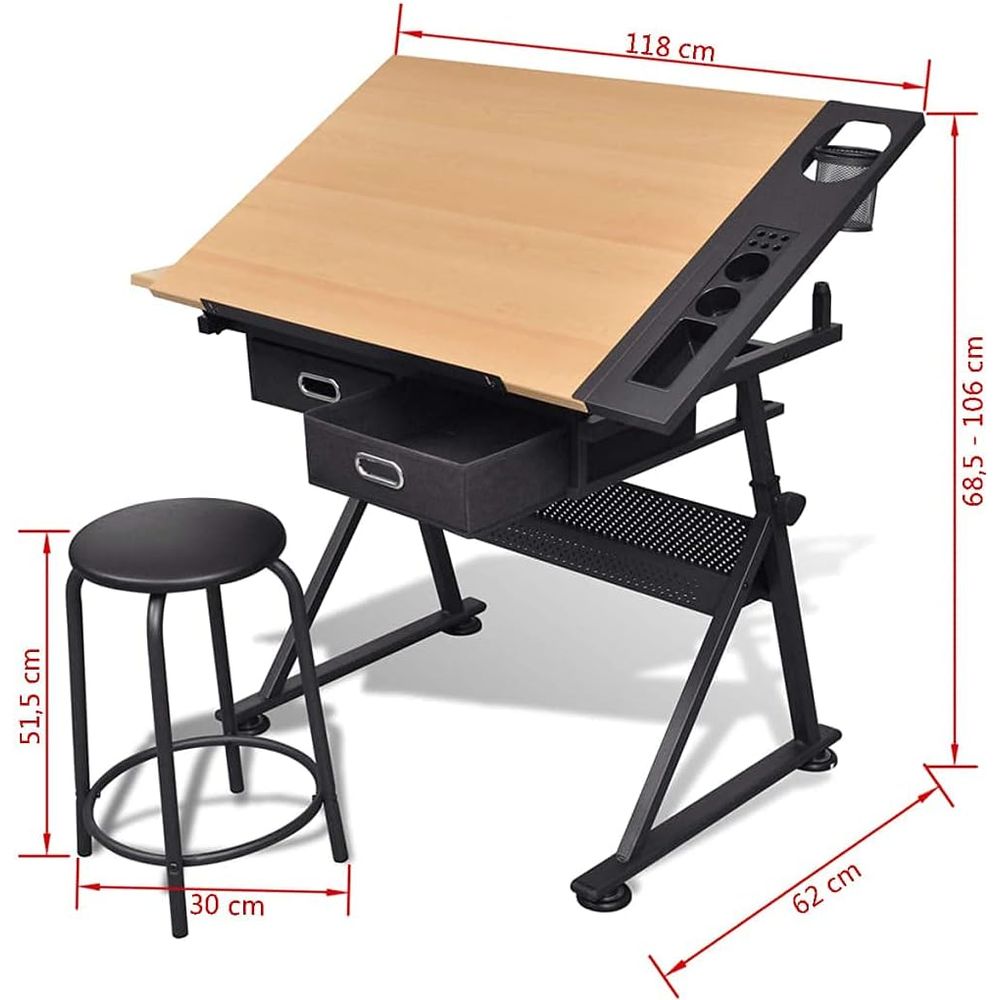 Adjustable Height Drafting Tab – Woodworking Work Table recenzja i cena