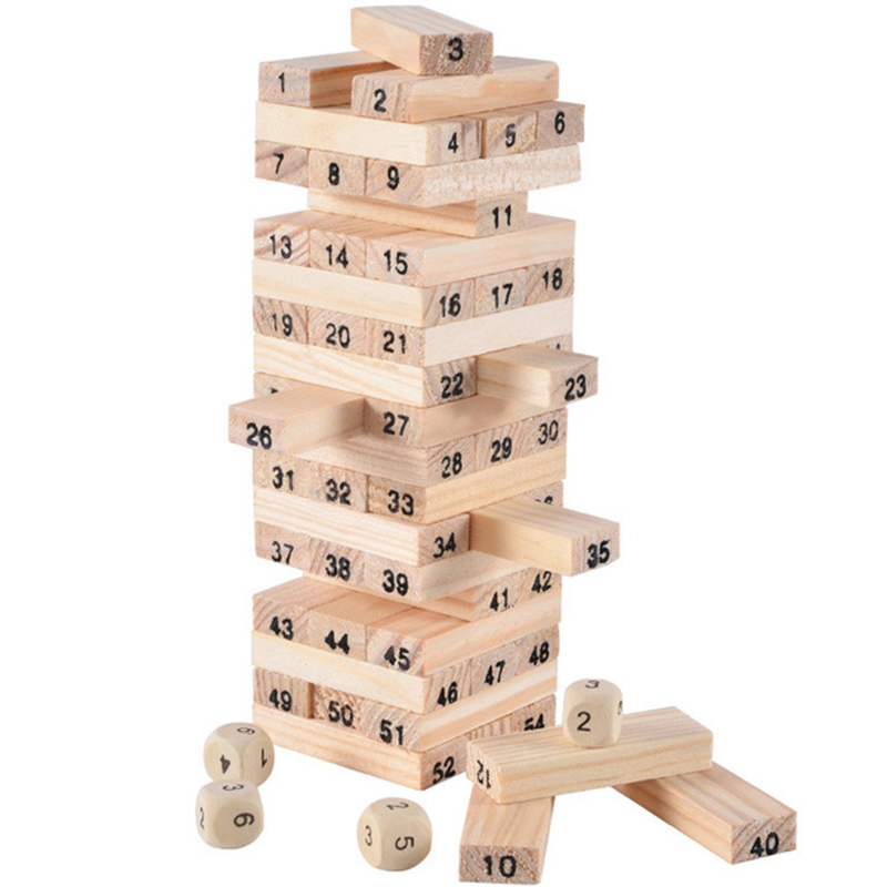 54Pcs Building Blocks Toy Funn – Woodworking Domino recenzja i cena