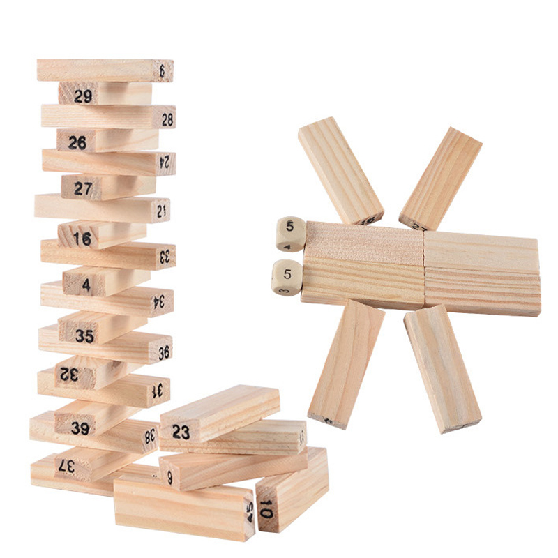 54Pcs Building Blocks Toy Funn – Woodworking Domino recenzja i cena