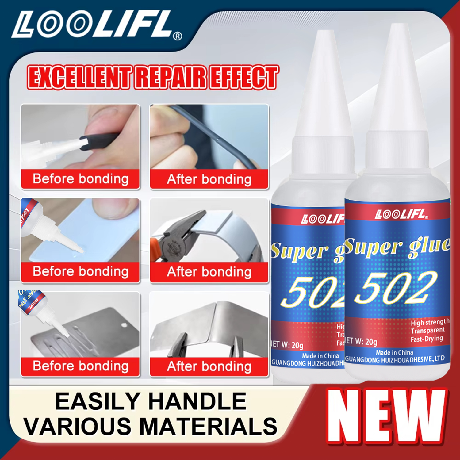 LOOLIFL 1-7pcs 502 Super Glue  – Woodworking Quick Glue recenzja i cena