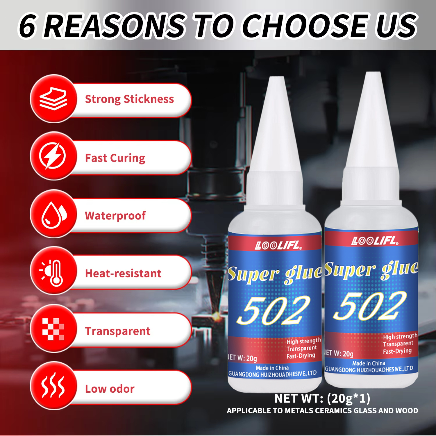 LOOLIFL 1-7pcs 502 Super Glue  – Woodworking Quick Glue recenzja i cena