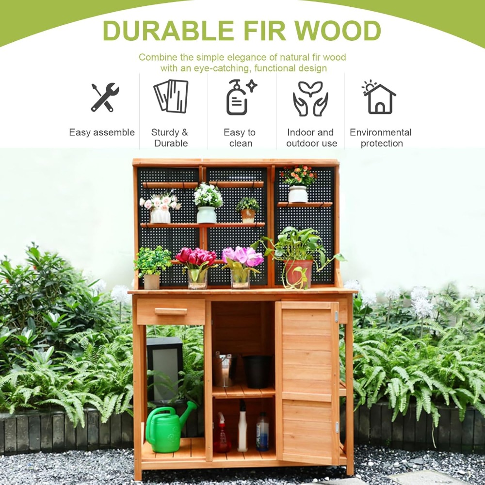 Outdoor Potting Bench,Wooden P – Woodworking Work Table recenzja i cena