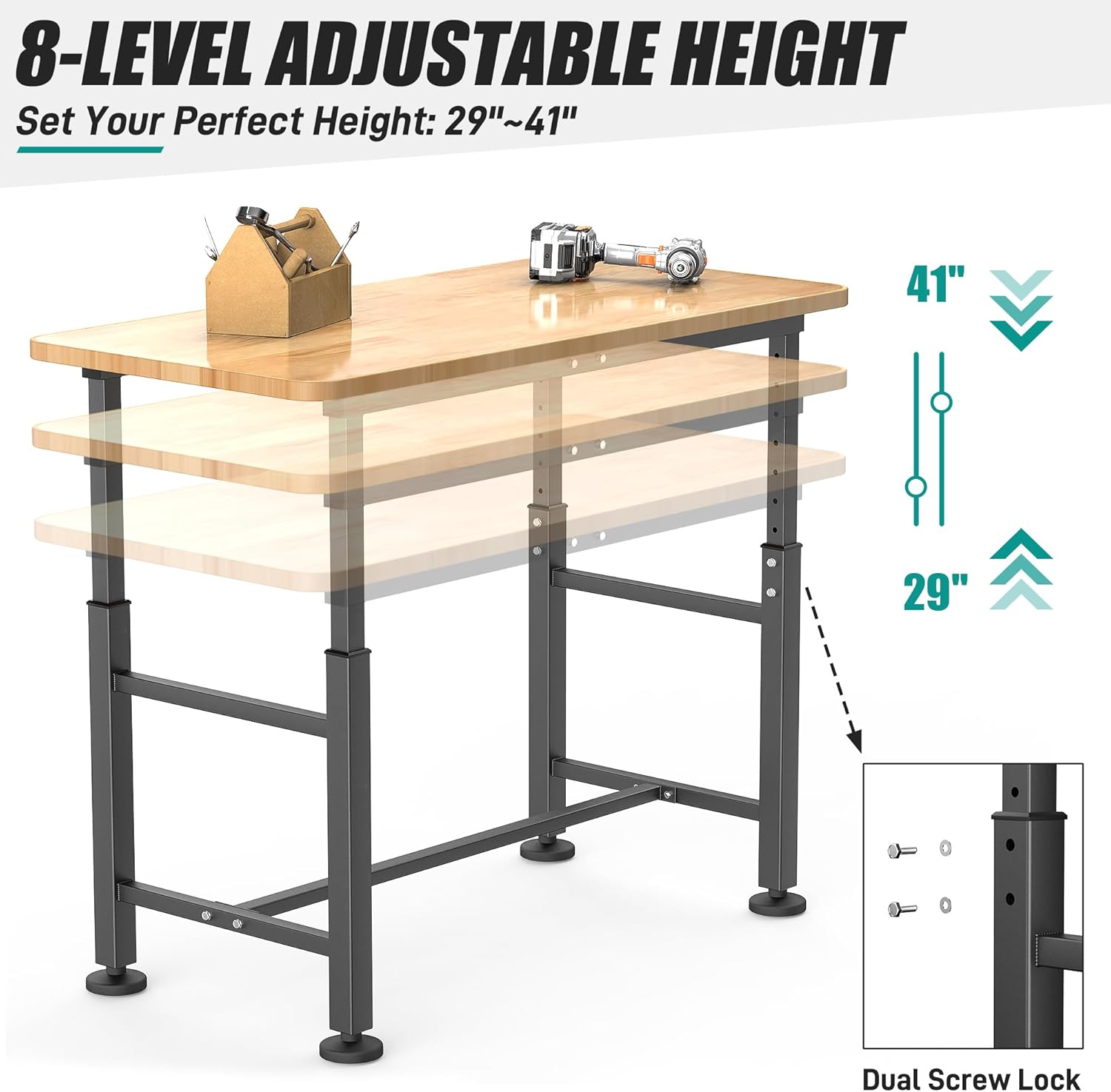 Adjustable Height Work Table G – Woodworking Work Table recenzja i cena