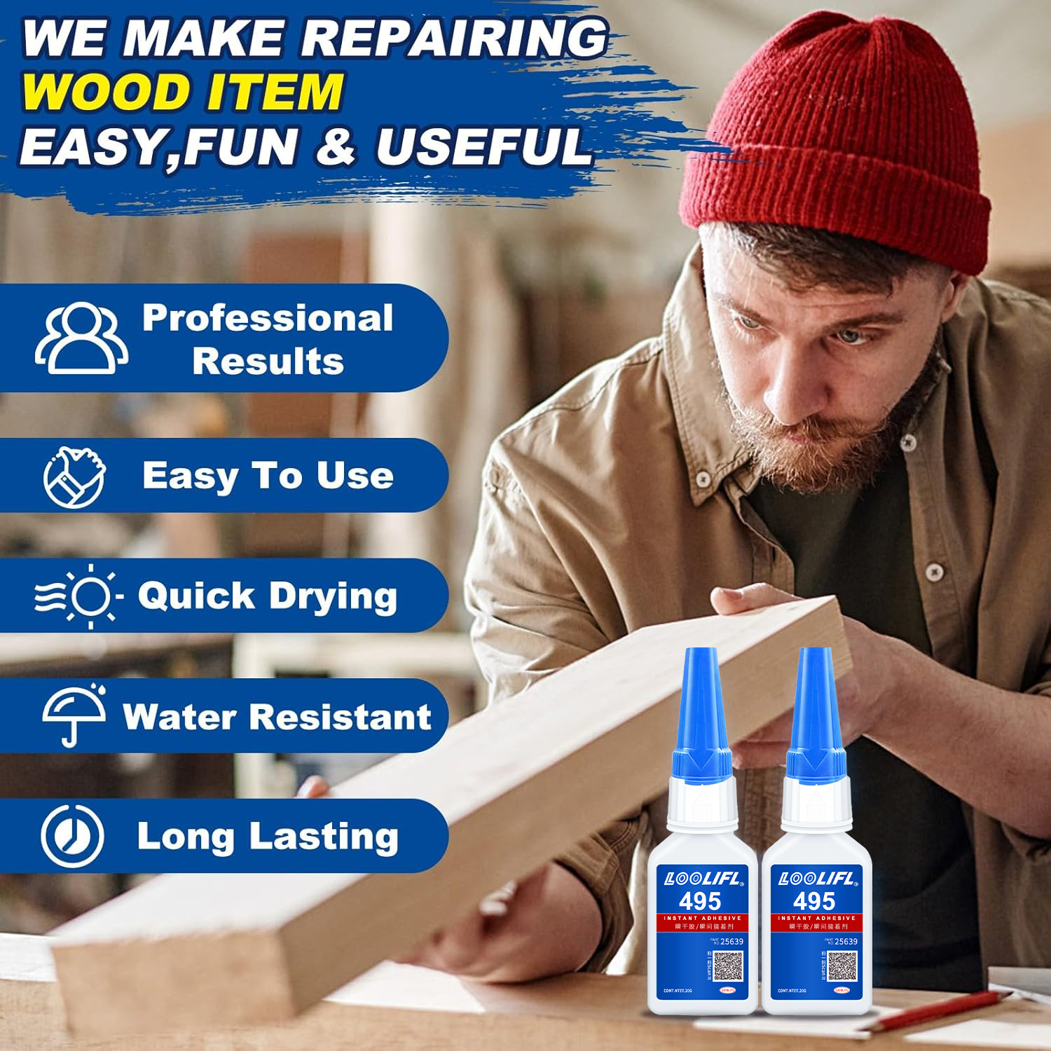 Wood Super Glue, Clear Instant – Woodworking Quick Glue recenzja i cena