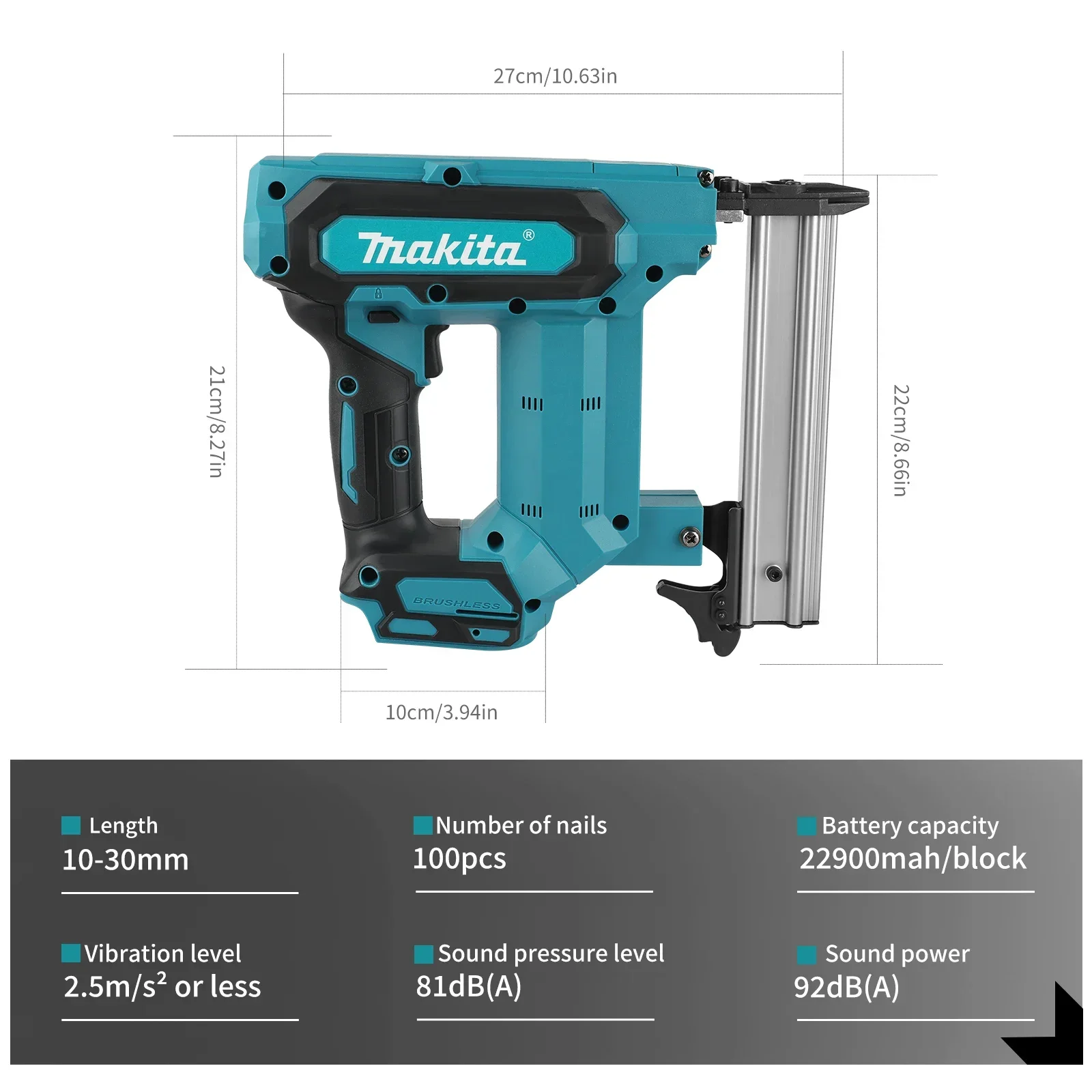 Makita 100-Nail Capacity,Cordl – Woodworking Nail Gun recenzja i cena